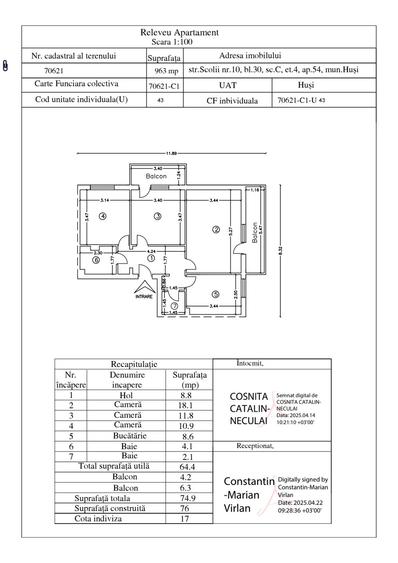 Vand apartament 3 cam - 8