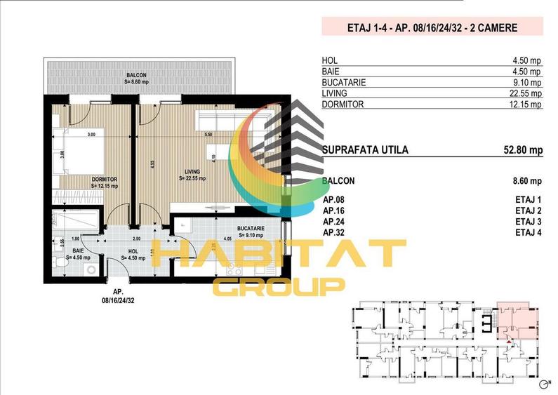 Apartament 2 Camere Sector 4 Grand Arena 61.9 Mp - 11