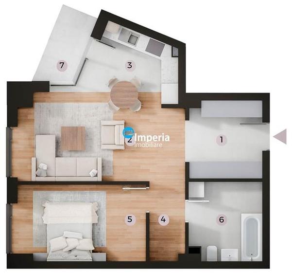 Pret Promotional! Ap. Nou 2 camere - Tatarasi Kaufland - 5