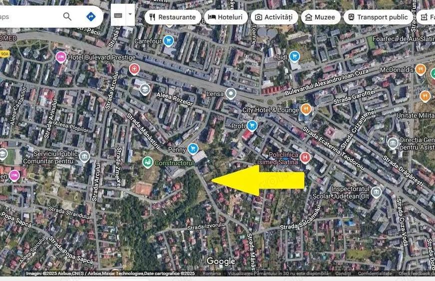 Parcele teren intravilan 377 mp, D=14,54 m, str. Manastirii, zona ultracentrala - 1