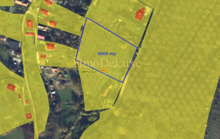 Teren intravilan, 6000mp, priveliste, comuna Baciu, zona Suceagu - 6