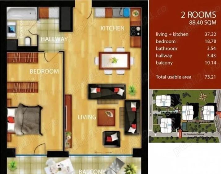 Apartament 2 camere InCity P. Alba Iulia Dristor Direct Proprietar - 7