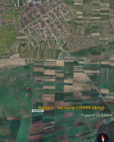 Giroc - 2 ha - teren extravilan- front 56 m - 1