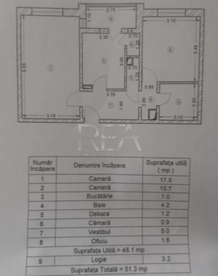 2 camere decomandat, 3/8, anvelopat-Crangasi - 1