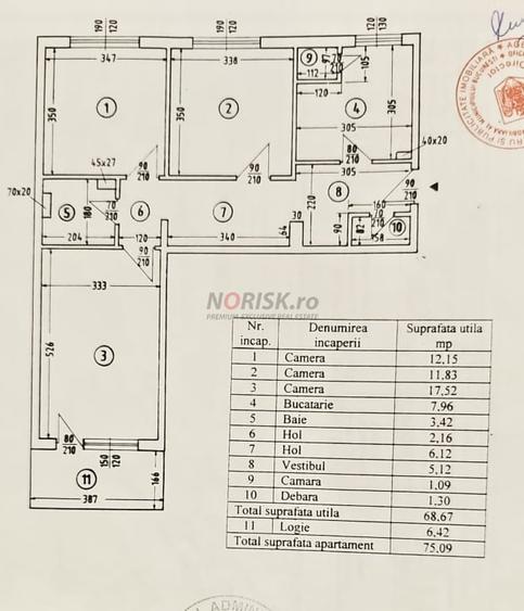 Apartament cu 3 camere decomandat în Titulescu