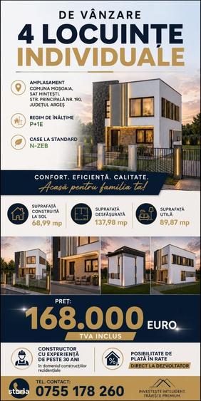 Casă cu 5 camere cu Teren 373 Mp în Moșoaia