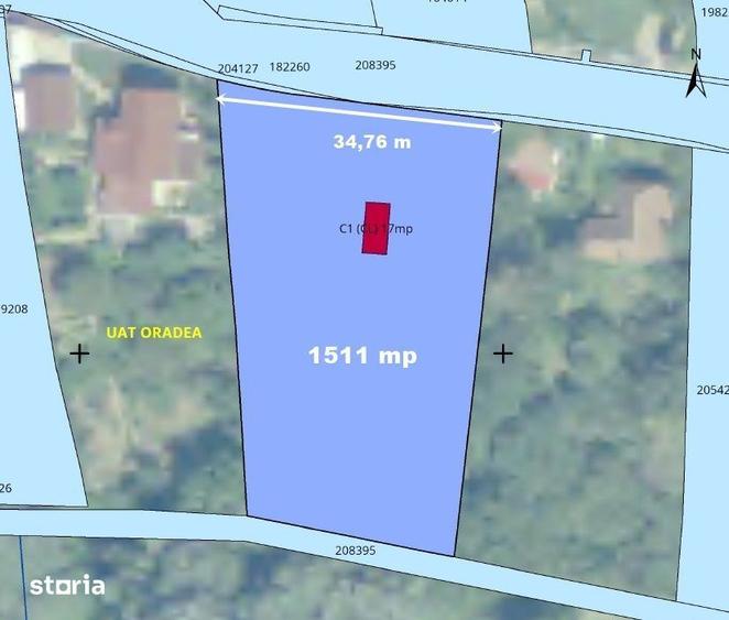 Teren de 1511 mp, în Podgoria