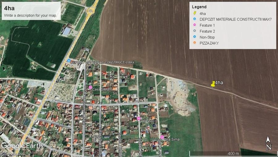 23August-teren extravilan sup 2ha cu D 50m fiecare capat cartierul nou spre mare - 3