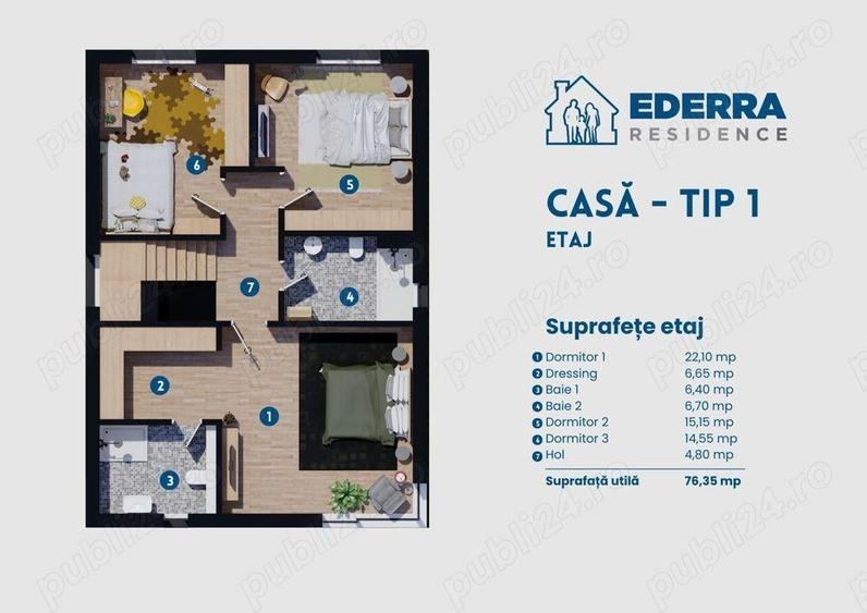 Dobroesti,Ilfov,Fundeni,vila individuala,3dormitoare+birou,direct dezvoltator - 7