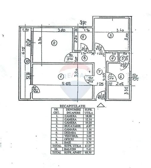 Apartament 3 camere decomandat 68 mp, Titulescu - metrou Basarab - 3