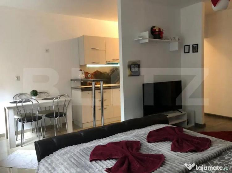 Garsoniera cu gradina intr-o zona pitoreasca din cartierul S - 1