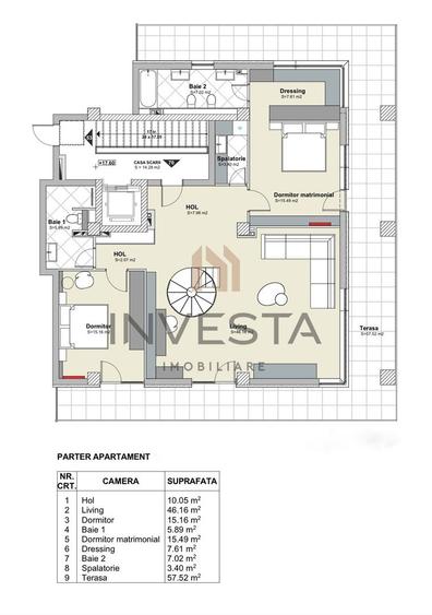 Penthouse modern de 150 mp utili! + 2 Terase de 200 mp! - 19