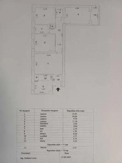 Apartament de 4 camere ( Centrala Proprie )-Centrul Civic-Afi - 1