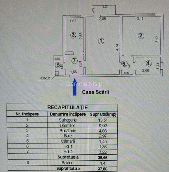 Vanzare apartament 2 camere Micro 39B, Gala?i