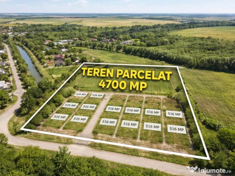 Teren intravilan 4.700 mp parcelat in loturi de 500 mp lang - 1