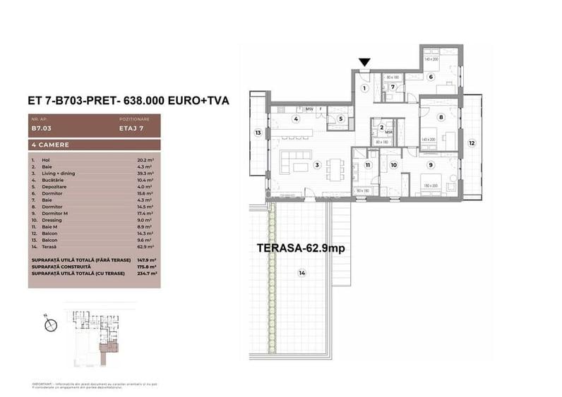 Penthouse 4 camere Nou Smart Eco Home iancului