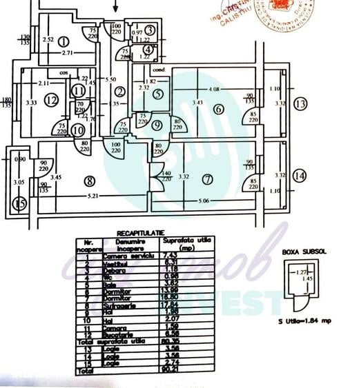 Apartament cu 4 camere decomandat în Cișmigiu