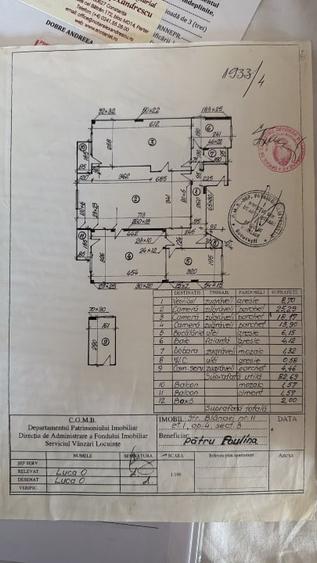 Apartament 3 camere , 82,69 mp utili, Etaj 1, str. Blănari 11 - 1