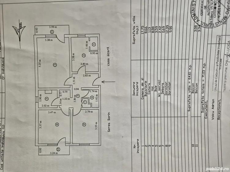 Vand apartament 3 camere - 1