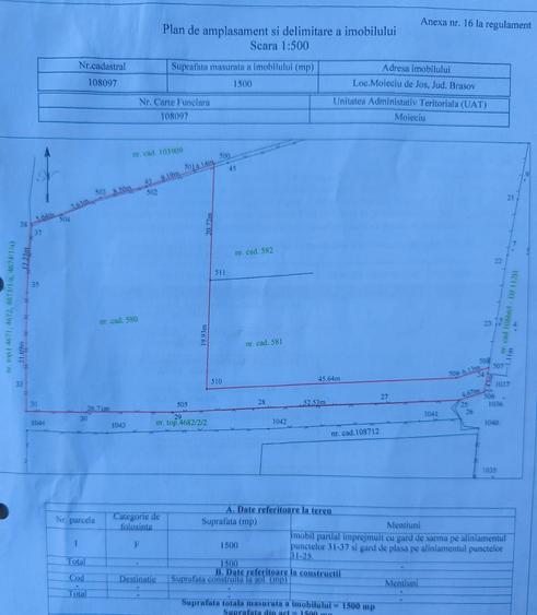 Ofer spre vanzare 1500 mp teren Moeciu de jos - 2