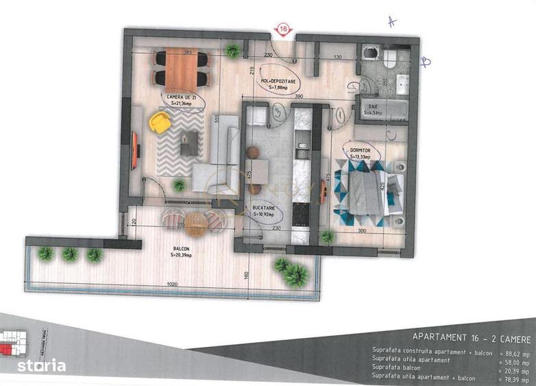 Apartament spatios cu 2 camere si parcare Pipera - 7