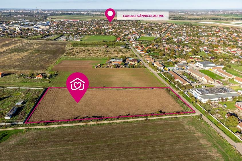 Teren de case în Sânnicolau Mic la 25 eur/mp - 1