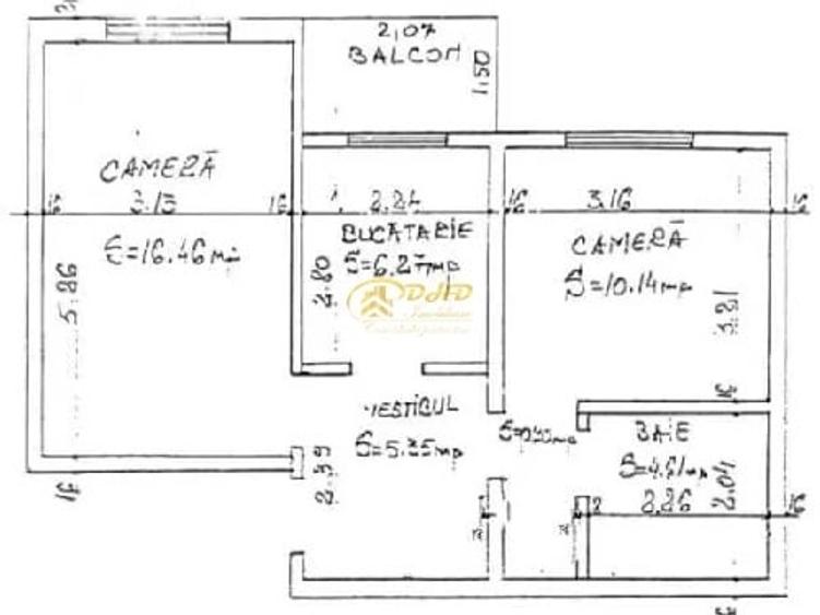 Apartament 2 camere decomandate, Palas. - 1