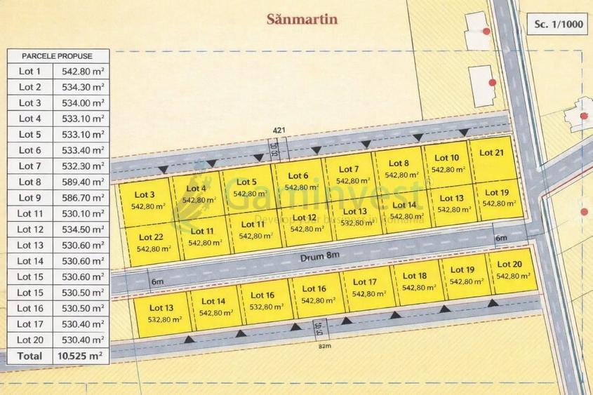 Parcele de teren intravilan de vanzare,Sanmartin,Oradea,Bihor - 2