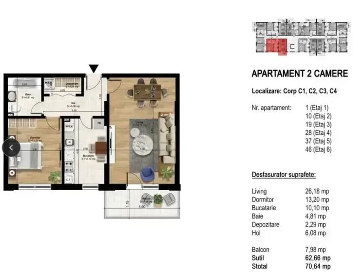 Apartament 2 camere Pallady, stb spre metrou Teclu - 3