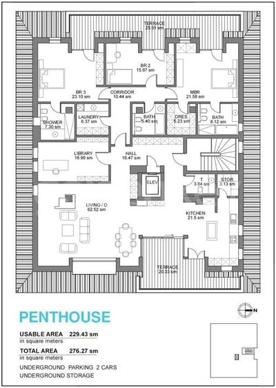Penthouse exceptional cu vedere catre padure | 4 dormitoare | 2 garaje - 22