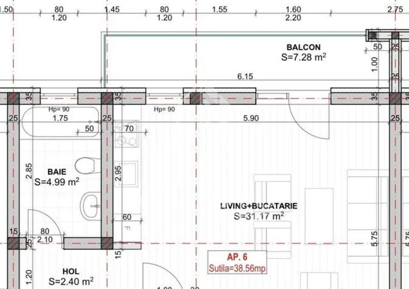 Apartament cu 1 camera, semidecomandat, etaj 1, zona Lidl... - 1