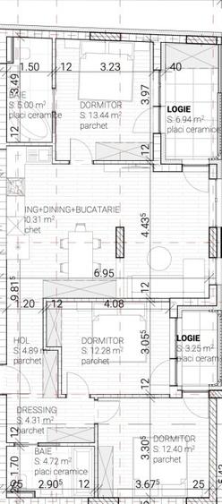 Apartament cu 4 camere semidecomandat în Mărăști