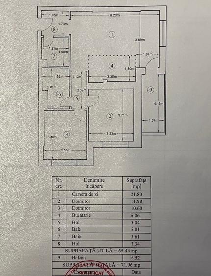 3 camere  in bloc nou. - 4