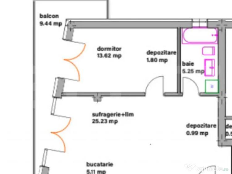 Apartamente moderne cu 2 camere, balcon si dressing - bloc n - 3