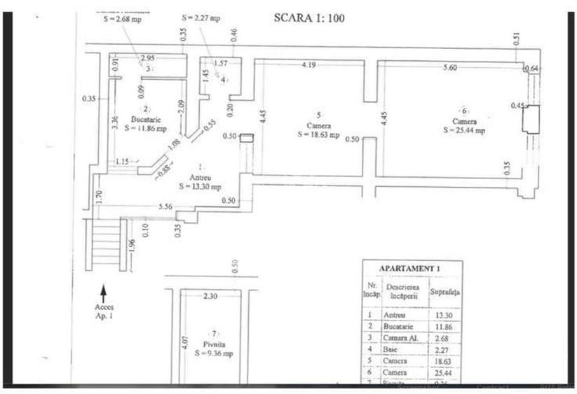 Apartament cu 2 camere semidecomandat în P-ța Maria Apartament cu 2 camere semidecomandat în P-ța Maria