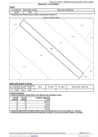 Teren 1500 mp in Reghin spre Breaza, vis a vis de OMV. - 2