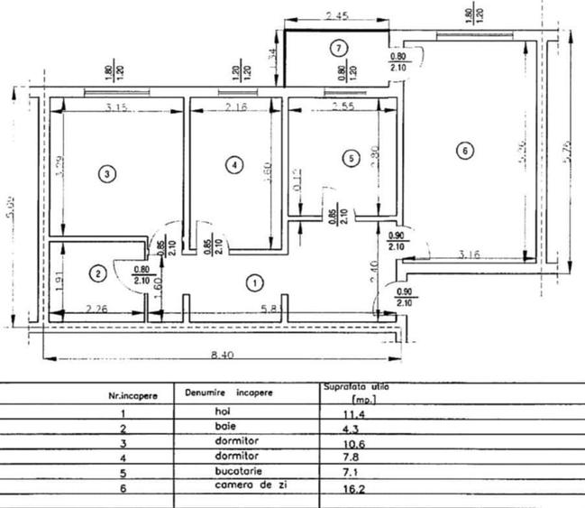 Apartament 3 camere Str. Malu Rosu principala - 5
