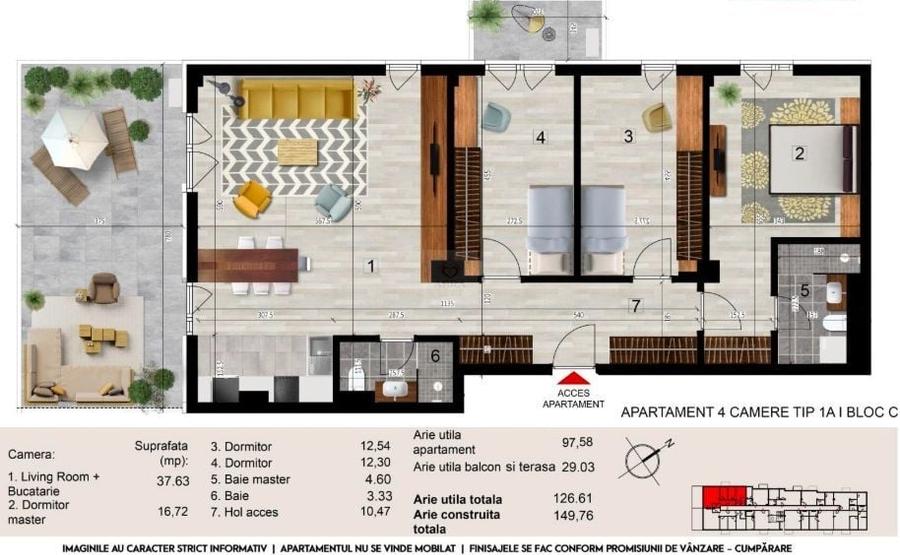 Apartament cu 4 camere zona Baneasa - 3