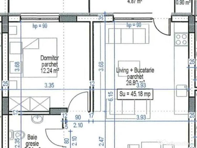 Comision Zero Apartament finisat, finisaje noi, semidecomand - 2