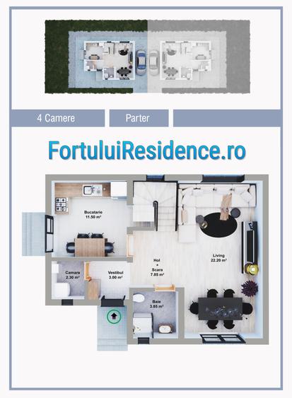 Direct Dezvoltator Fortului Residence 44 Vile P+1+M Teren 300mp TVA inclus 9% - 6