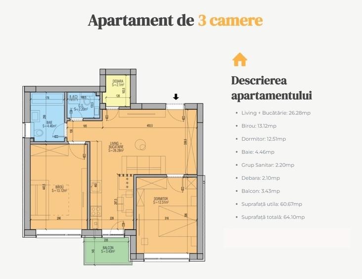 ACTE GATA - Apartament 3 camere cu 2 bai - Lift - Bloc Boutique - 7