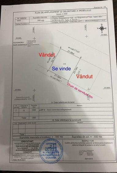 Teren intravilan 500 mp Dragomiresti Vale, str Lalelelor - 6