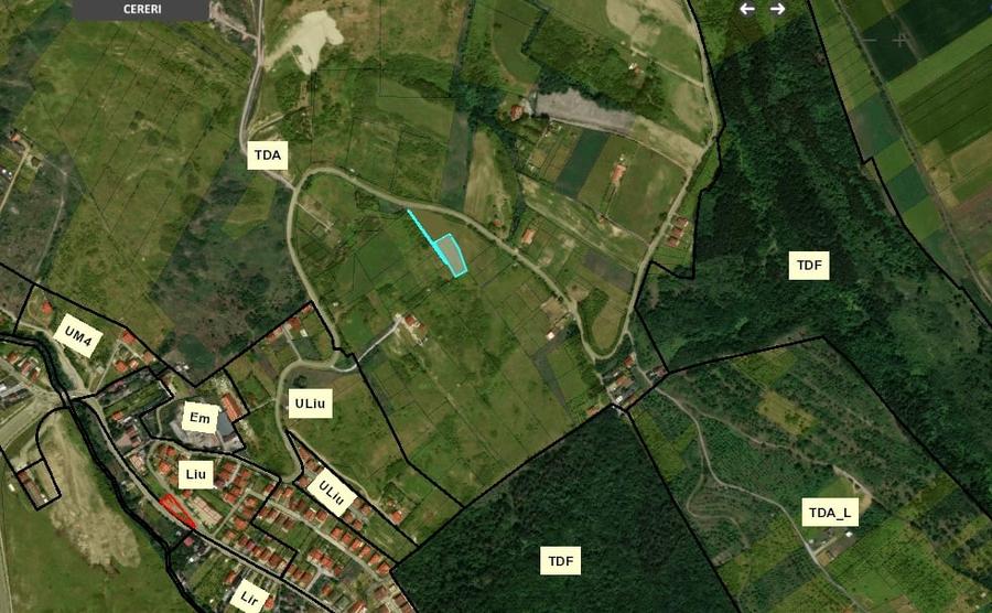 Deasupra orasului!! Teren extravilan 1500mp front 35ml Dealul Fanatelor - 2