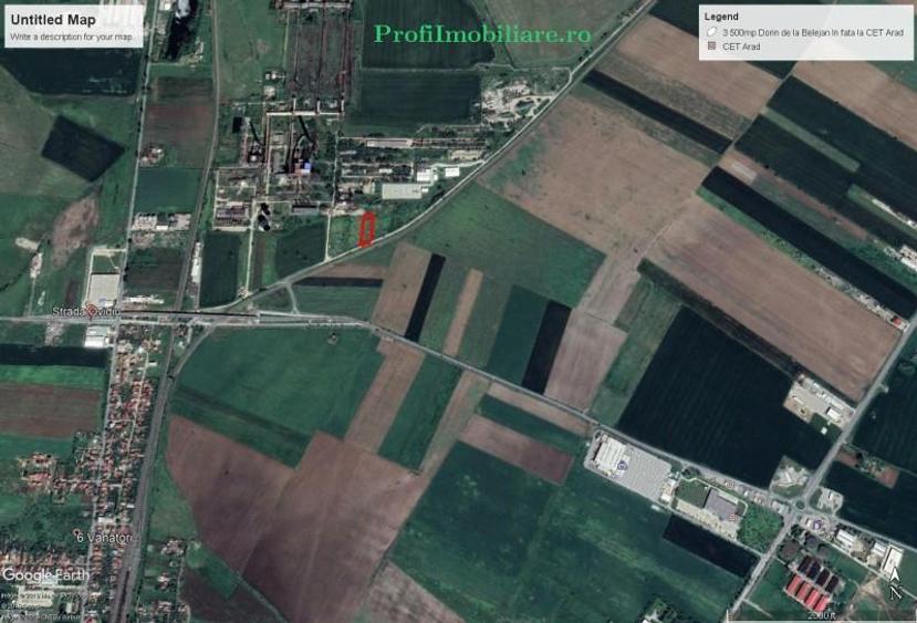 Teren construibil 3.500 mp cu acces din sosea spre Retim fost Polaris Arad - 3