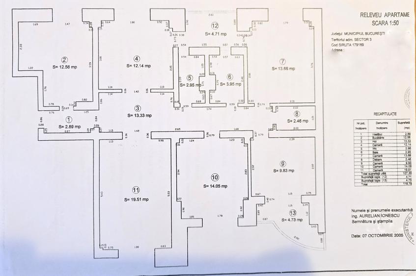 Metrou Piata Unirii -Bulevardul Coposu, 5 camere, 117 mp, bloc 1990 - 13