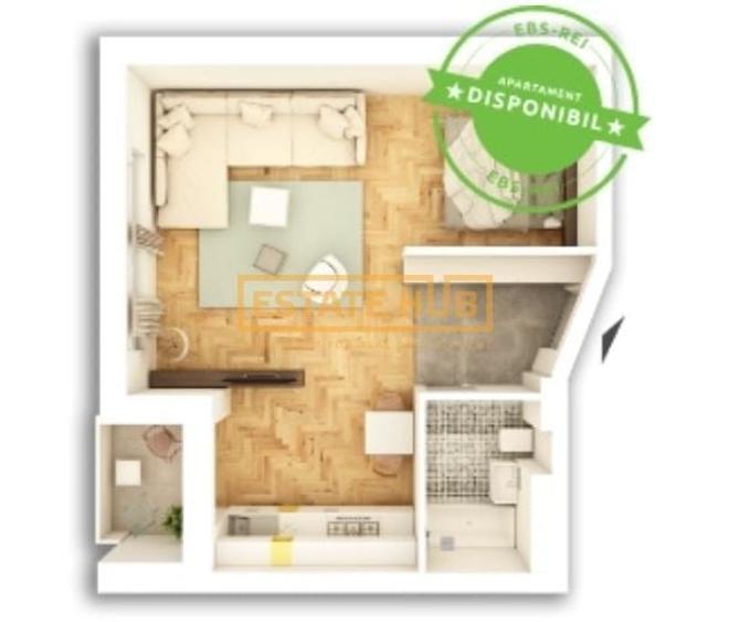 Apartament 1 camera FINISAT | zona Parcul Feroviarilor | Comision 0% - 12