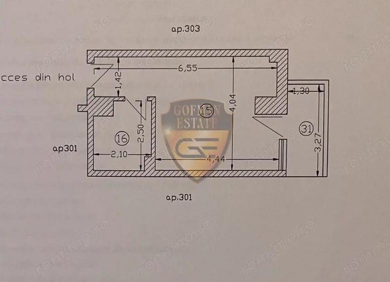 Studio Tomis Villa, 30mp, vedere la mare, Mamaia Nord, balcon, centrala gaz, A/C - 3