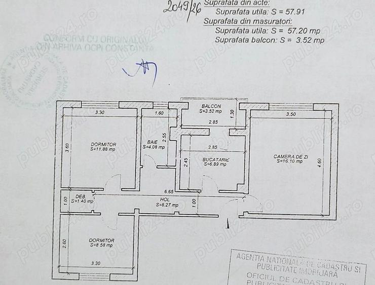 Apartament cu 3 camere decomandat, mobilat în Casa de Cultură