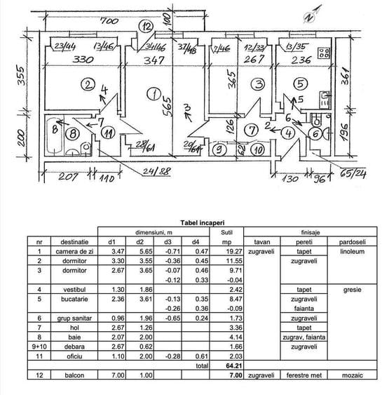 Apartament 3 camere de vanzare - Apusului - metrou Gorjului - 2