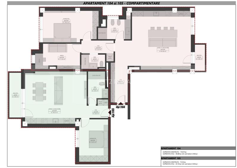 Apartament Ultracentral cu 3 camere, 96,88 mp, Bloc Nou